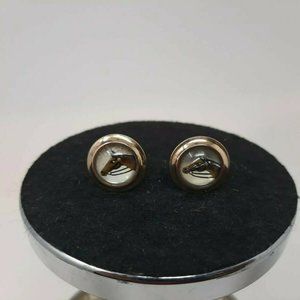 Krementz Horse Intaglio Cufflinks Gold Tone Cuff L